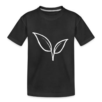 Plant leaf eco bio environment climate gardener garden - Kids' Premium Organic T-Shirt - black - Front