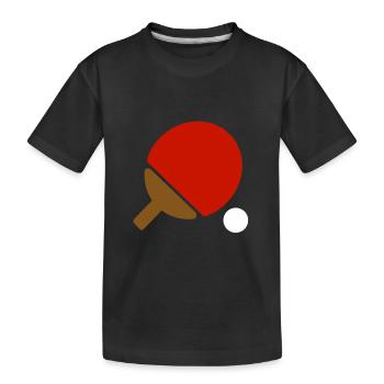 Table tennis table tennis table tennis bats - Kids' Premium Organic T-Shirt - black - Front