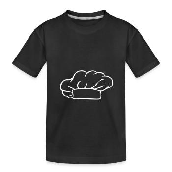 Chapeau de chef cuisinier cadeau hobby cuisinier boulanger - T-shirt bio Premium Enfant - noir - Devant
