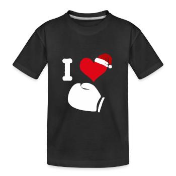 Boxing glove boxing gloves christmas boxing boxer - Kids' Premium Organic T-Shirt - black - Front