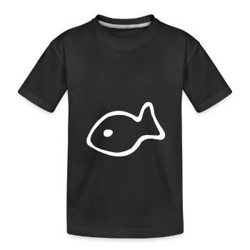 Geschenk Baby Fisch Aquarium Angeln Delfin Fischen - Kinder Premium Bio T-Shirt - Schwarz - Vorne