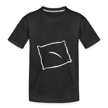 Pillow sleeping sleep gift gift idea - Kids' Premium Organic T-Shirt - black - Front