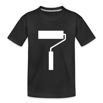 Pinceau Peinture Peintre Vernis Pinceaux Peinture - T-shirt bio Premium Enfant - noir - Devant