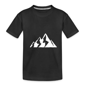 Montagne randonnée alpinisme chaîne de montagnes randonnée - T-shirt bio Premium Enfant - noir - Devant