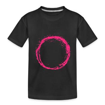 Kreis Rosa - Kinder Premium Bio T-Shirt - Schwarz - Vorne