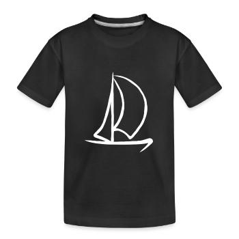 Voile voile navire capitaine bateau marin - T-shirt bio Premium Enfant - noir - Devant
