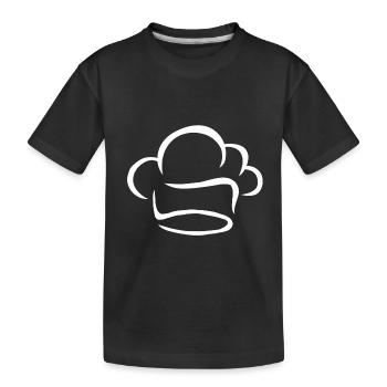 Chef's hat cook baker hobby chef cooking gift - Kids' Premium Organic T-Shirt - black - Front
