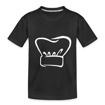 Chef's hat cook baker gift hobby chef cooking - Kids' Premium Organic T-Shirt - black - Front