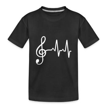 Treble Clef Singer Musique Danse Chant EKG - T-shirt bio Premium Enfant - noir - Devant