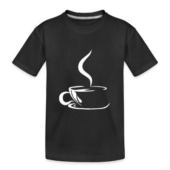 Café en grains cadeau tasse à café caféine - T-shirt bio Premium Enfant - noir - Devant