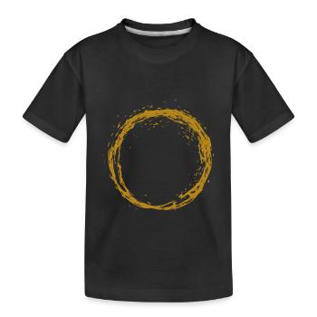 Pinceau circulaire en or - T-shirt bio Premium Enfant - noir - Devant