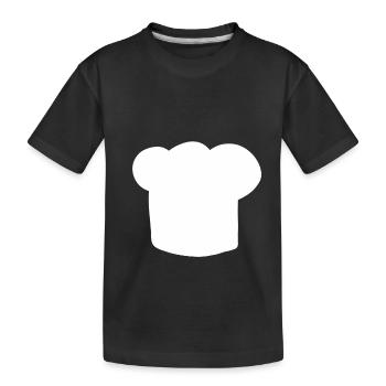 Chef hat cook baker hobby chef gift cooking - Kids' Premium Organic T-Shirt - black - Front