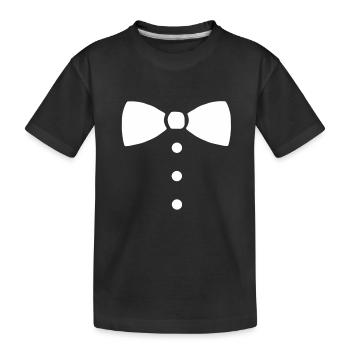 Bow Tie Chic Suit Occasion Kids Gift Beautiful - Kids' Premium Organic T-Shirt - black - Front