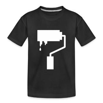 Pinsel Streichen Farbe Maler und Lackierer Malen - Kinder Premium Bio T-Shirt - Schwarz - Vorne
