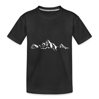 Montagne randonnée paysage montagnes chaîne de montagnes alpinisme - T-shirt bio Premium Enfant - noir - Devant