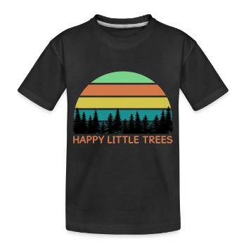 Happy little Trees Sunset - T-shirt bio Premium Enfant - noir - Devant