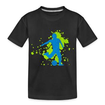 fussball | fußball | fussballer | fußballer - Kinder Premium Bio T-Shirt - Schwarz - Vorne
