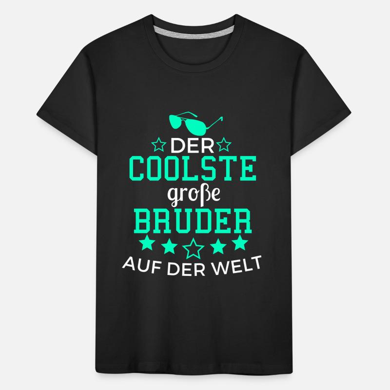 Der Coolste große Bruder auf der Welt Kinder Premium Bio T-Shirt