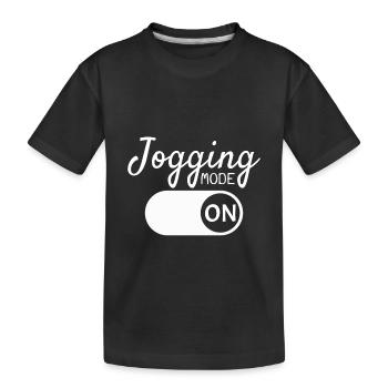 Joggen - Kinder Premium Bio T-Shirt - Schwarz - Vorne