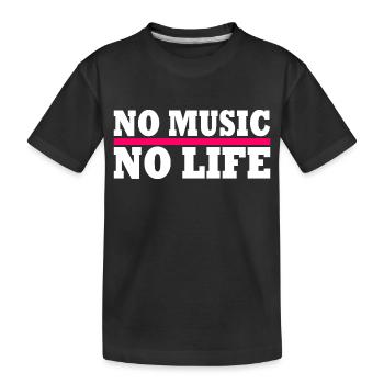 No music no life - T-shirt bio Premium Enfant - noir - Devant