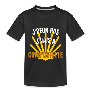 J’peux pas j’vais à compostelle - T-shirt bio Premium Enfant - noir - Devant