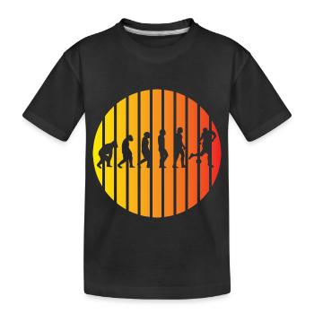 Football Football Coach Evolution Football Player - Kids' Premium Organic T-Shirt - black - Front
