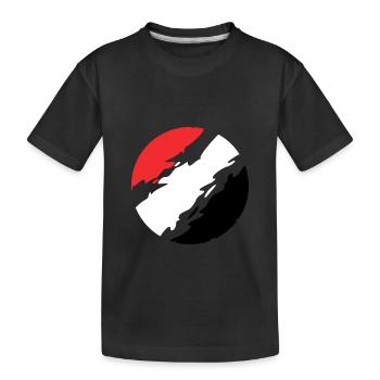 Jemen Fahne Flagge Kreis - Kinder Premium Bio T-Shirt - Schwarz - Vorne