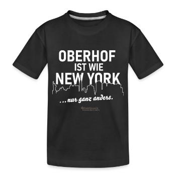 Oberhof ist wie New York - Kinder Premium Bio T-Shirt - Schwarz - Vorne