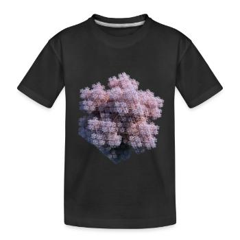 White Fractals - Kids' Premium Organic T-Shirt - black - Front