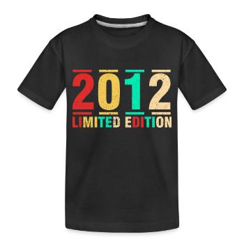 Geburtstagsgeschenk 2012 Limited Edition 2012 - Kinder Premium Bio T-Shirt - Schwarz - Vorne