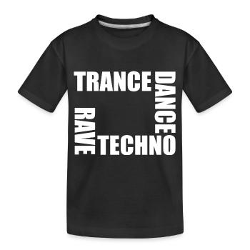 rave techno dance trance - T-shirt bio Premium Enfant - noir - Devant