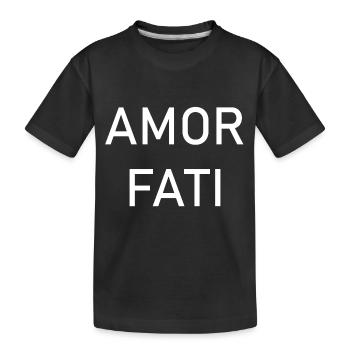 Cupid Fati - Aimez votre destin - Nietzsche - T-shirt bio Premium Enfant - noir - Devant
