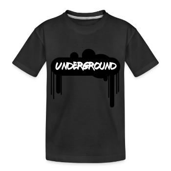 Spray Underground –Graffiti Style Streetart Design - Kinder Premium Bio T-Shirt - Schwarz - Vorne
