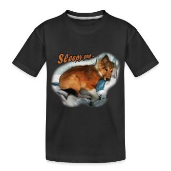 SleepyPup - Kinder Premium Bio T-Shirt - Schwarz - Vorne