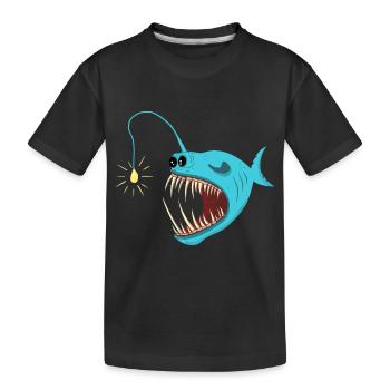 Pêcheur d’eau profonde Poisson pêcheur de haute mer - T-shirt bio Premium Enfant - noir - Devant