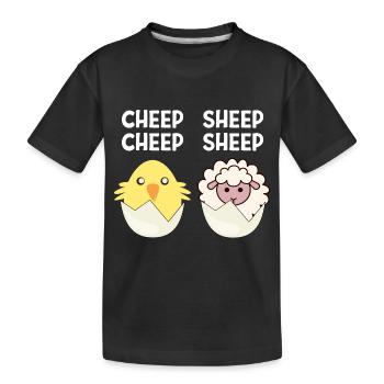Cheep Sheep Chick Sheep Sheep Cadeau de Pâques - T-shirt bio Premium Enfant - noir - Devant