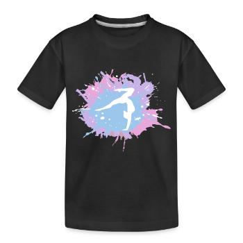 Gymnastics, Gymnast - Gymnastics - Kids' Premium Organic T-Shirt - black - Front