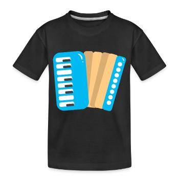 Accordion - Kids' Premium Organic T-Shirt - black - Front