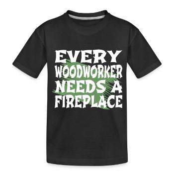 travail forestier forestier marteau-piqueur en bois citation amusante - T-shirt bio Premium Enfant - noir - Devant
