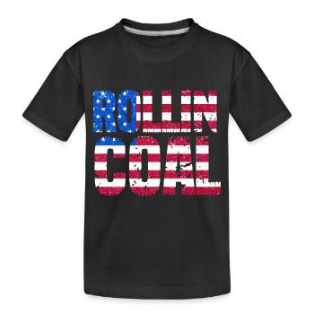 Conception de rouleaux de carbone aux États-Unis pour les conducteurs de diesel - T-shirt bio Premium Enfant - noir - Devant