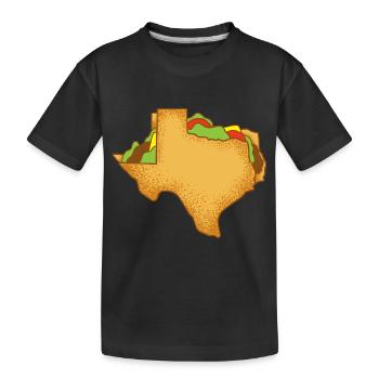 Frühstück Tacos Karte Design für Texas - Kinder Premium Bio T-Shirt - Schwarz - Vorne