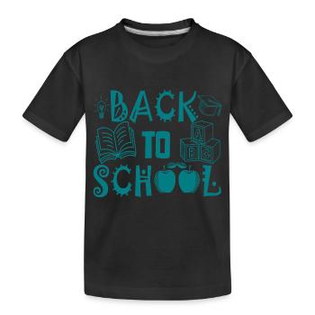 Back to School - Kids' Premium Organic T-Shirt - black - Front