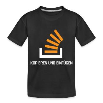 Copy And Paste Programmer Developer Coder Nerd - Kinder Premium Bio T-Shirt - Schwarz - Vorne