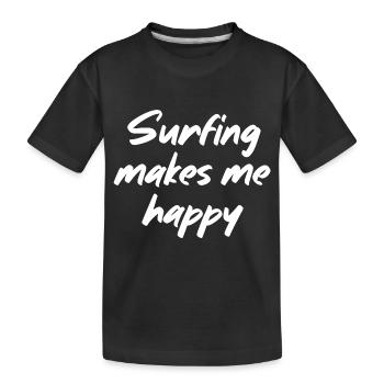 Surfer me rend heureux - T-shirt bio Premium Enfant - noir - Devant