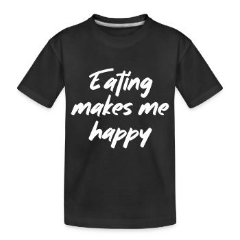 Manger me rend heureux - T-shirt bio Premium Enfant - noir - Devant