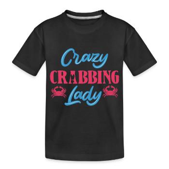 Pêche au crabe Crabe Pêcheurs de crabe - T-shirt bio Premium Enfant - noir - Devant