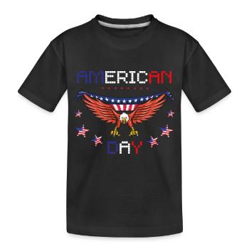 Amerikanischer Tag - Kinder Premium Bio T-Shirt - Schwarz - Vorne