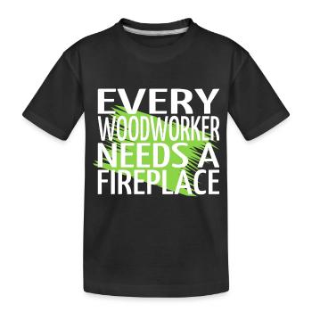 marteau-piqueur présente de fiers t-shirts de crâne de charpentier - T-shirt bio Premium Enfant - noir - Devant