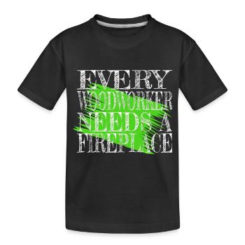 carpenter joke bday woodcutter - Kinder Premium Bio T-Shirt - Schwarz - Vorne