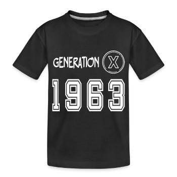 Génération X 1963 - T-shirt bio Premium Enfant - noir - Devant